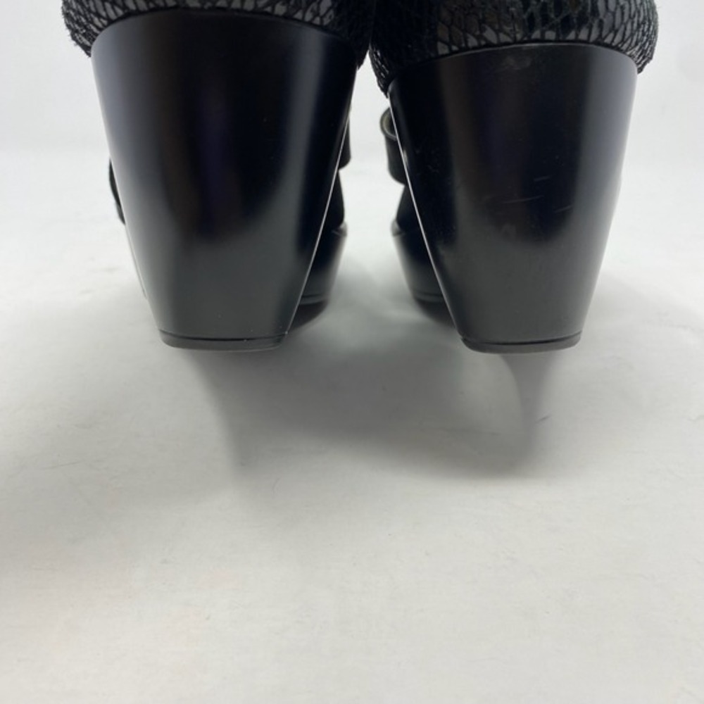Donald J Pliner Chea-22‎ Sandals Womens 7.5M Snake Print Black Wedge 90s Strappy - Picture 5 of 16